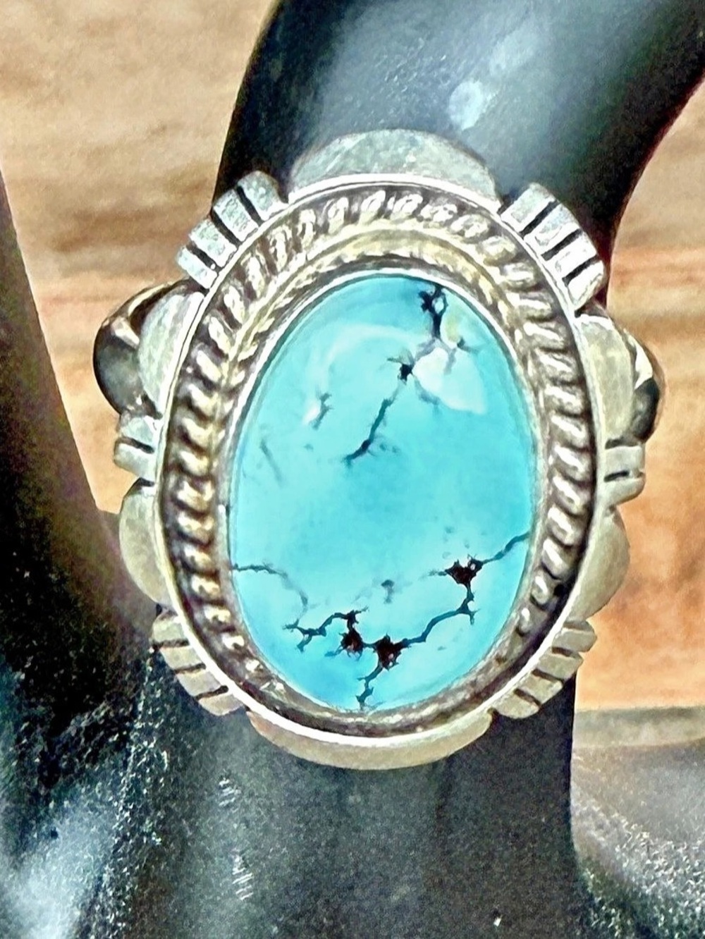 Turquoise Sterling Silver Ring Size 7